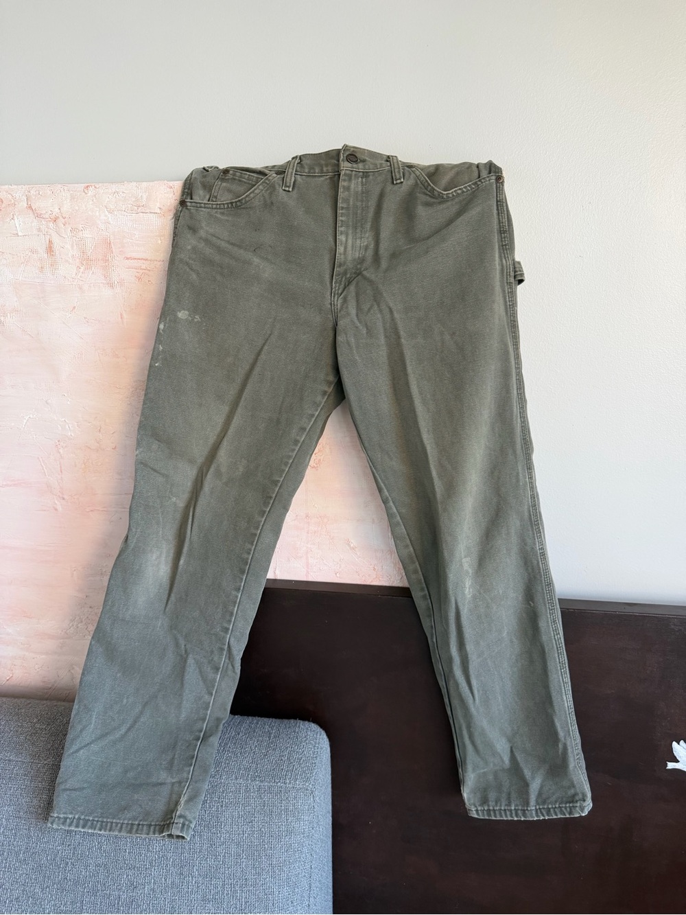 Dickies Olive Green Women's Straight-Leg Work Pants